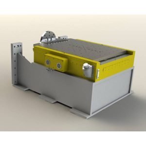 Detail of vacuum technology and safety guidance system on a Slip Table